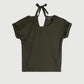 Petrol Basic Tees Ladies Boxy Fitting Shirt Interlock Fabric Trendy fashion Casual Top Fatigue T-shirt for Ladies 120160-U (Fatigue)