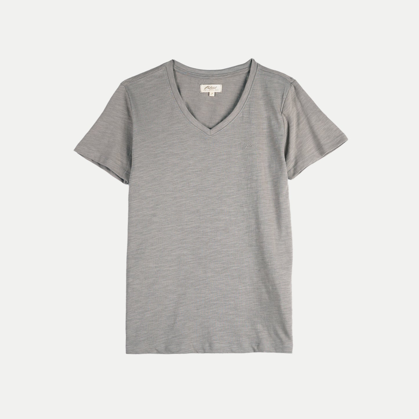 Petrol Basic Tees for Ladies Regular Fitting Shirt CVC Jersey Fabric Trendy fashion Casual Top Light Gray T-shirt for Ladies 107412-U (Light Gray)