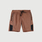 Petrol Basic Non-Denim Jogger Shorts for Men Regular Fitting Garment Wash Fabric Casual short Black Jogger short for Men 117458 (Brown)