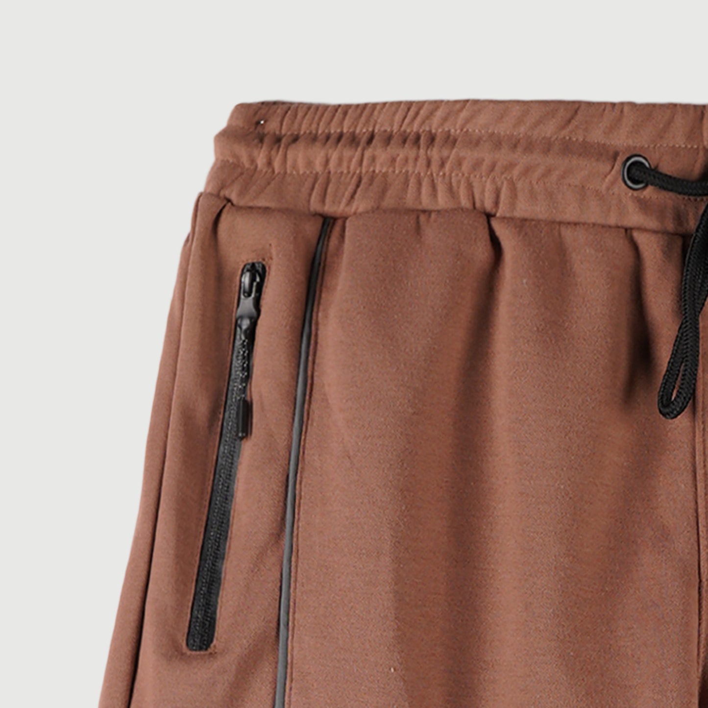 Petrol Basic Non-Denim Jogger Shorts for Men Regular Fitting Garment Wash Fabric Casual short Black Jogger short for Men 117458 (Brown)