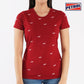 Petrol Basic Tees for Ladies Regular Fitting Shirt CVC Jersey Fabric Trendy fashion Casual Top Crimson T-shirt for Ladies 110098-U (Crimson)