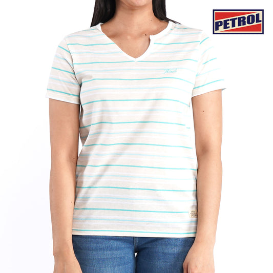 Petrol Basic Tees for Ladies Regular Fitting Shirt Trendy fashion Casual Top Frost T-shirt for Ladies 39802 (Frost)
