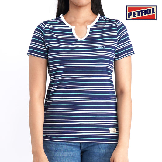 Petrol Basic Tees for Ladies Regular Fitting Shirt Trendy fashion Casual Top Peacoat T-shirt for Ladies 39802 (Peacoat)