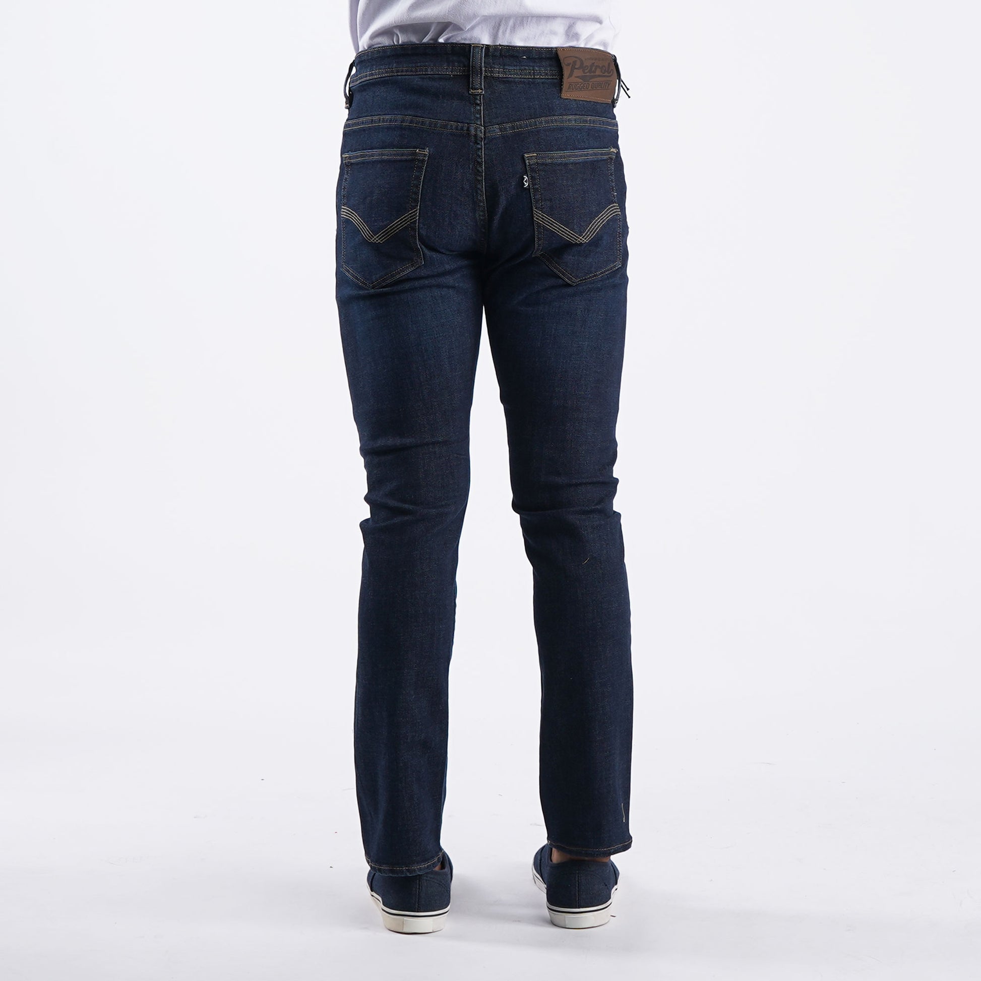 Petrol Basic Denim Pants for Men Skin Tight Fitting Mid Rise Trendy fashion  Casual Bottoms Dark Shade Jeans for Men 144333-U (Dark Shade)
