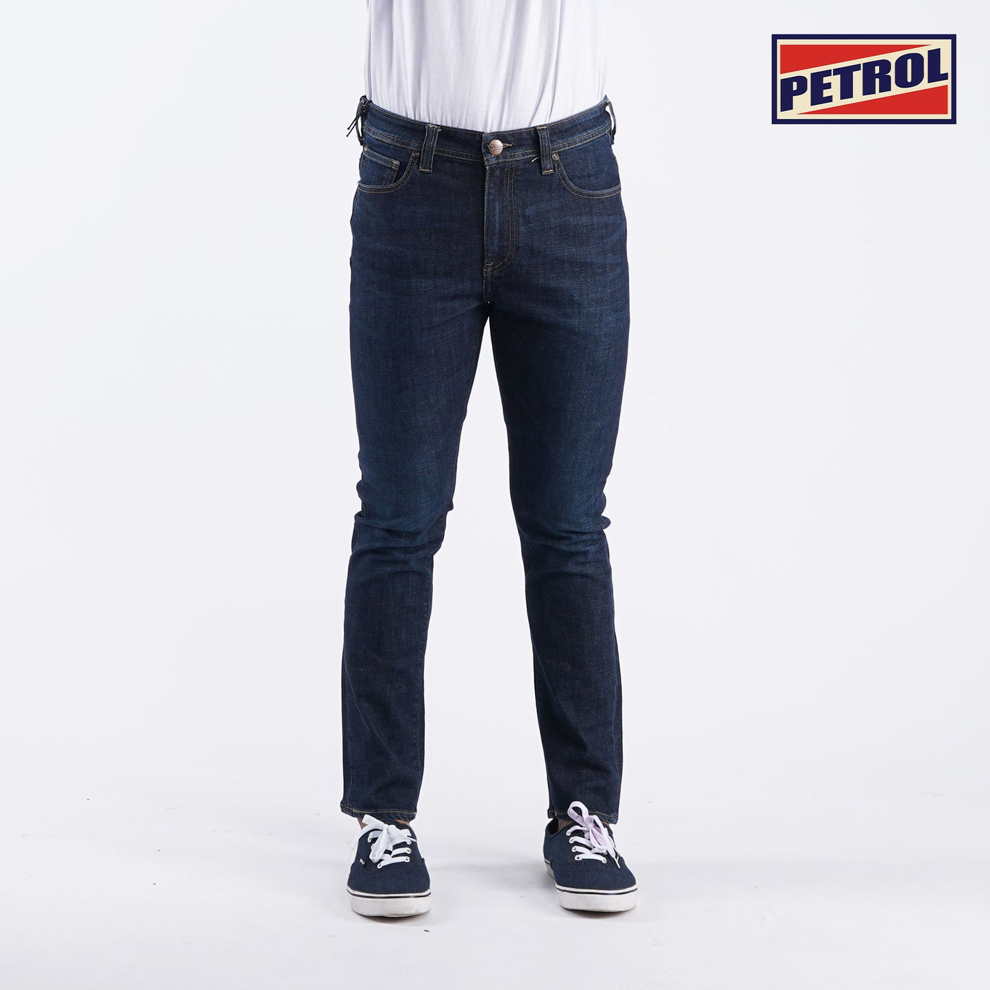 Petrol Basic Denim Pants for Men Skin Tight Fitting Mid Rise Trendy fashion Casual Bottoms Dark Shade Jeans for Men 141487 (Dark Shade)