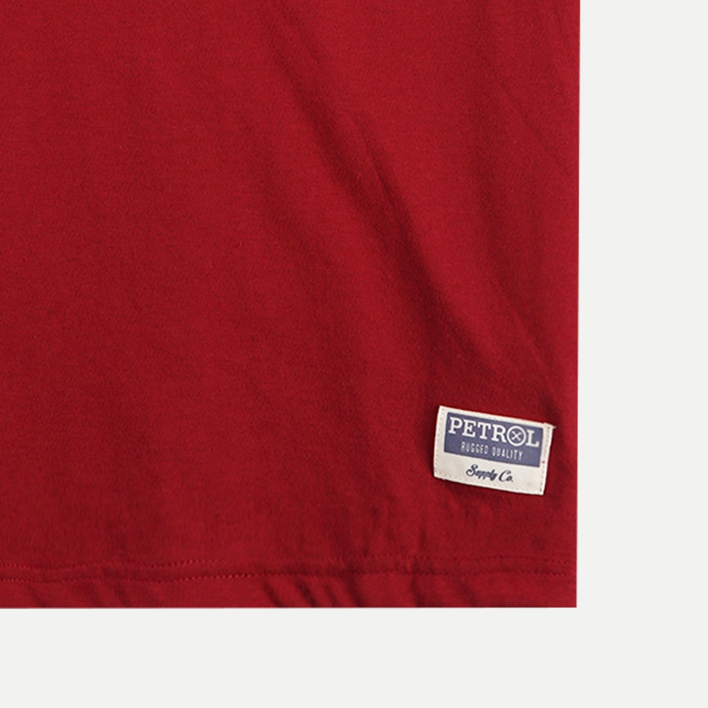 Petrol Basic Tees for Men Slim Fitting Shirt CVC Jersey Fabric Trendy fashion Casual Top Crimson T-shirt for Men 126750-U (Crimson)