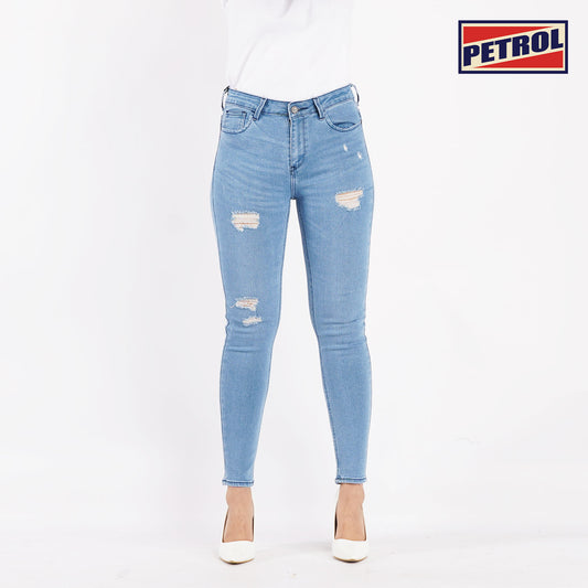 Petrol Ladies Basic Denim Fashionable Casual Apparel Stretchable Maong Pants For Women Super skinny Trendy Fashion High Quality Stretchable Jeans For Women 137634-U (Light Shade)