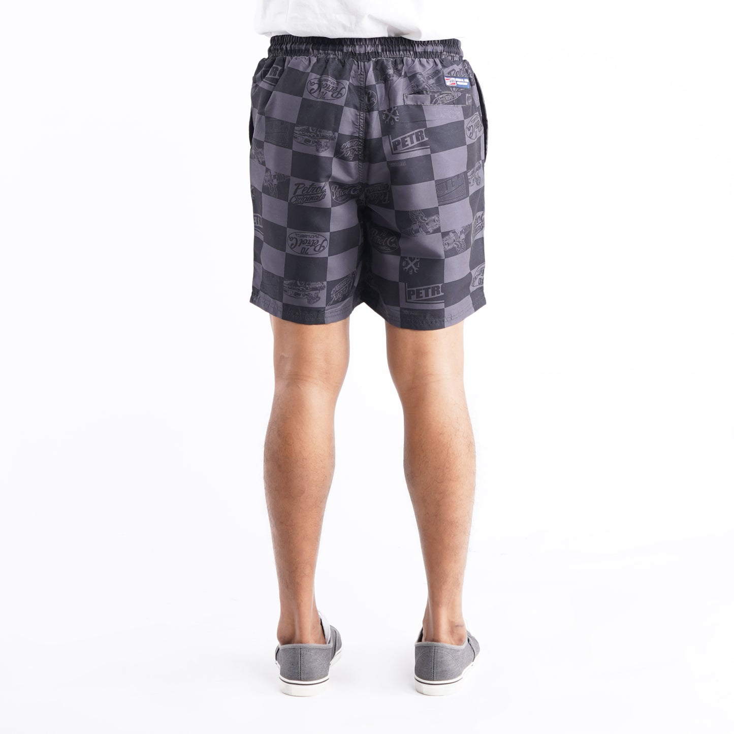 Petrol Modified Non Denim Board Shorts for Men Regular Fitting Garment Wash Cotton Fabric Casual Short Black Swim short for Men 133794 (Black)