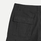 Petrol Basic Non-Denim Cargo Short for Men Regular Fitting Garment Wash Fabric Casual Short Cargo Short for Men 126774 (Black)