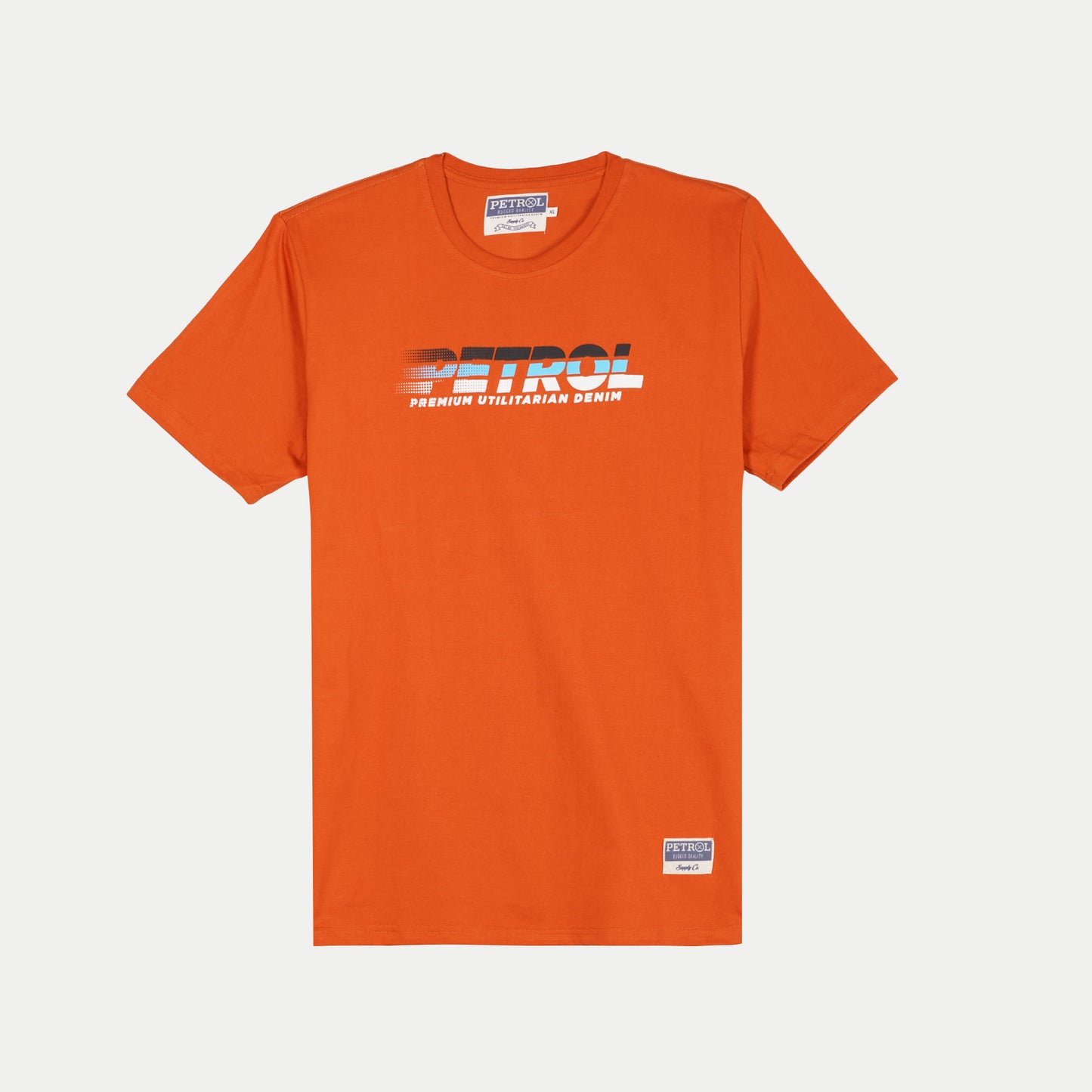 Petrol Basic Tees for Men Slim Fitting Shirt CVC Jersey Fabric Trendy fashion Casual Top T-shirt for Men 132881-U (Pot Orange)