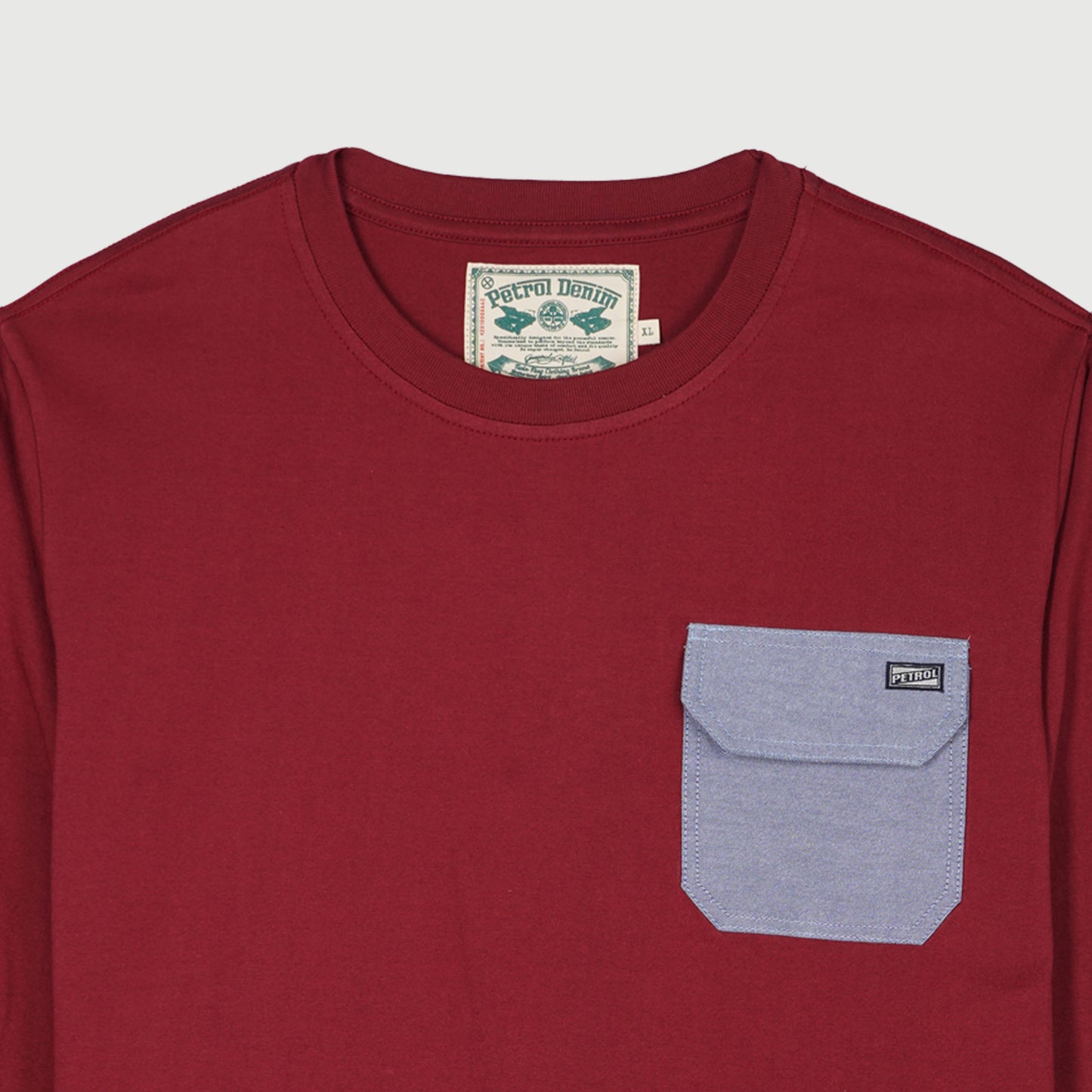 Petrol Basic Tees for Men Slim Fitting Sweat Shirt Cotton Jersey Fabric Trendy fashion T-Shirt for Men Casual Top Crimson T-shirt for Men 39706 (Crimson)