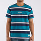 Petrol Basic Tees for Men Slim Fitting Shirt Missed Lycra Fabric Trendy fashion Striped T-Shirt for Men Casual Top Teal T-shirt for Men 39695 (Teal)