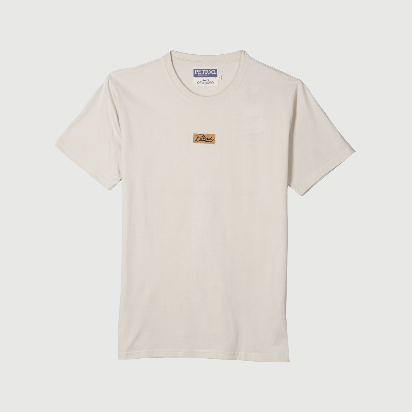 Petrol Basic Tees for Men Slim Fitting Shirt CVC Jersey Fabric Trendy fashion Casual Top Beige T-shirt for Men 146931-U (Beige)