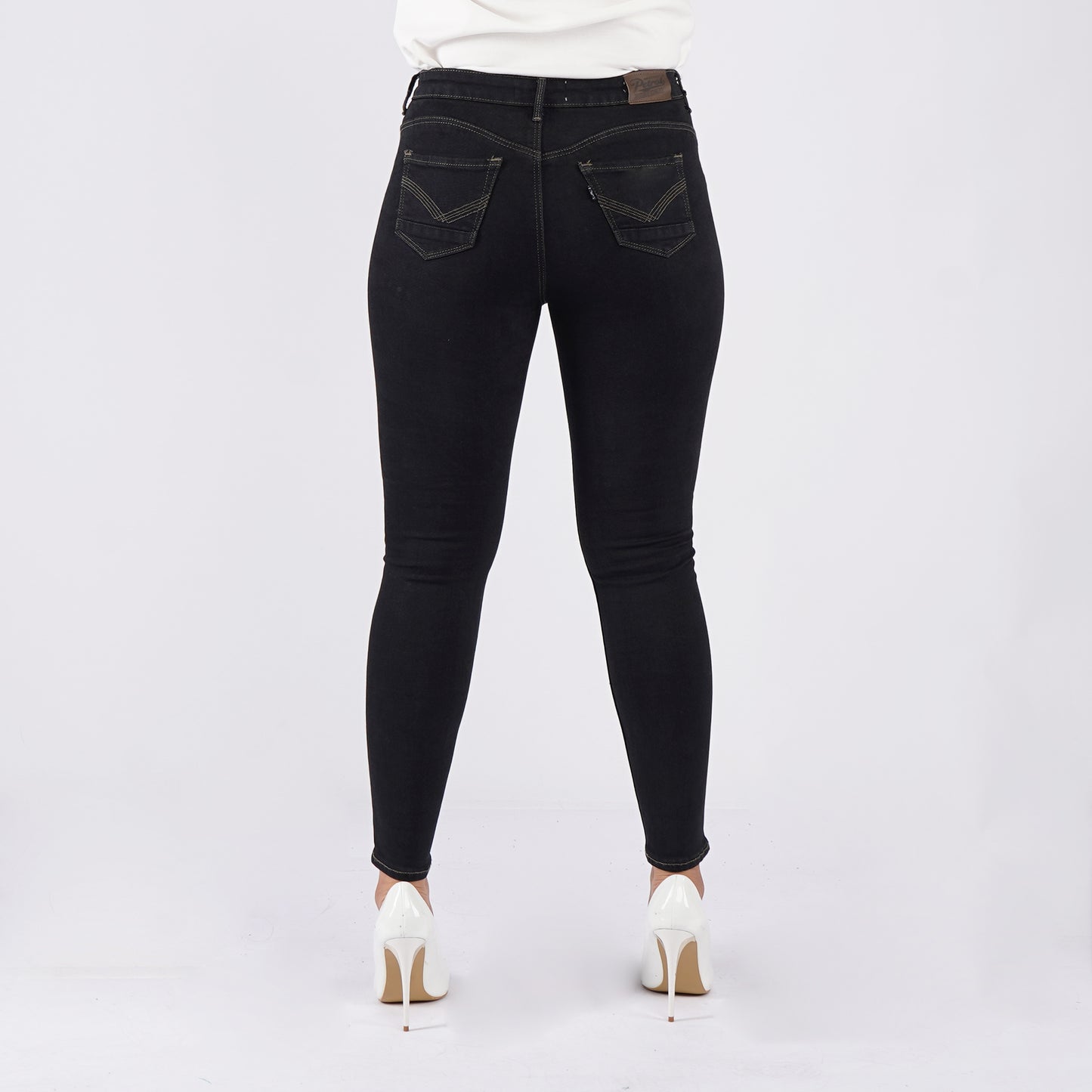 Petrol Ladies Basic Denim Pants Super skinny Mega Black Wash Trendy fashion Casual Bottoms for Ladies 147811-U (Black)