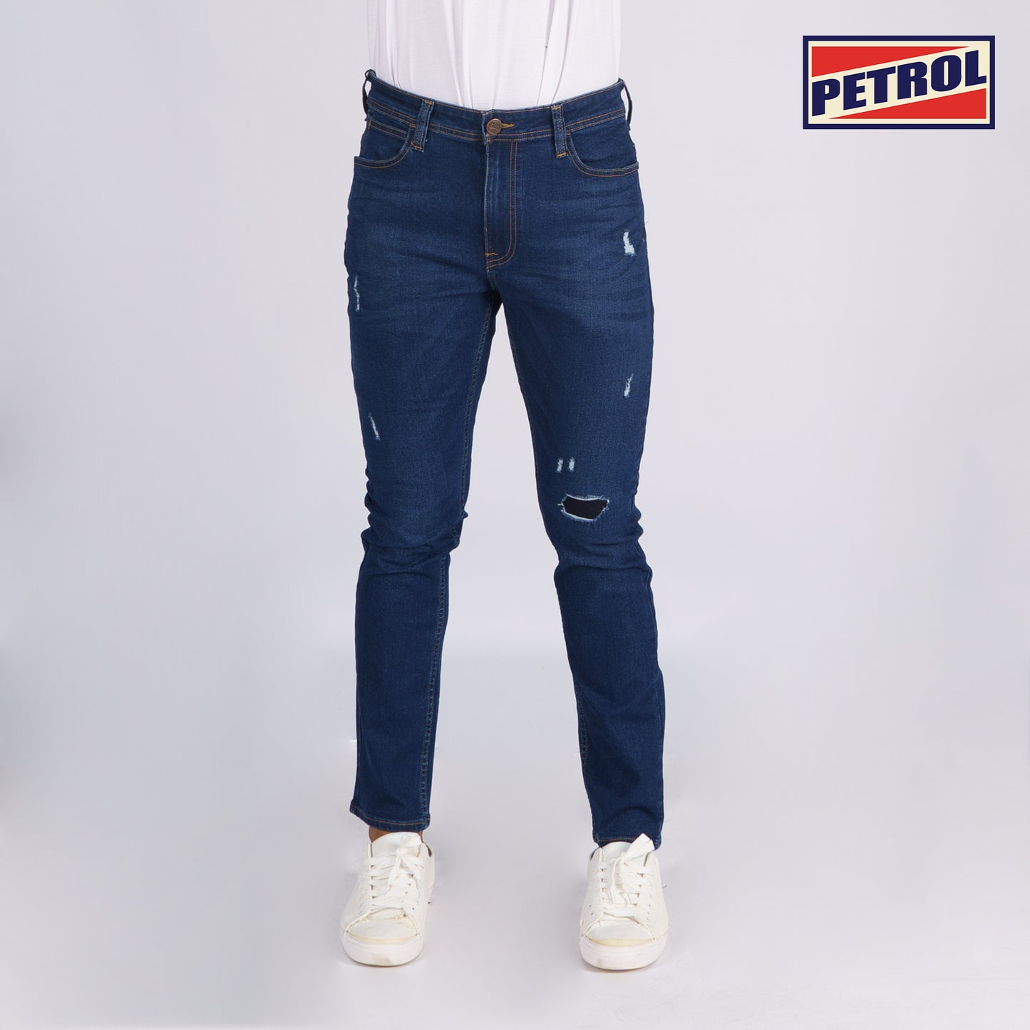 Petrol Basic Denim Pants for Men Skin Tight Fitting Mid Rise Trendy fashion Casual Bottoms Medium Shade Jeans for Men 149426 (Medium Shade)