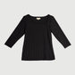 Petrol Basic Tees for Ladies Regular Fitting Shirt Trendy fashion Casual Top Black T-shirt for Ladies 131415-U (Black)