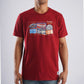 Petrol Basic Tees for Men Slim Fitting Shirt CVC Jersey Fabric Trendy fashion Casual Top Crimson T-shirt for Men 141341-U (Crimson)