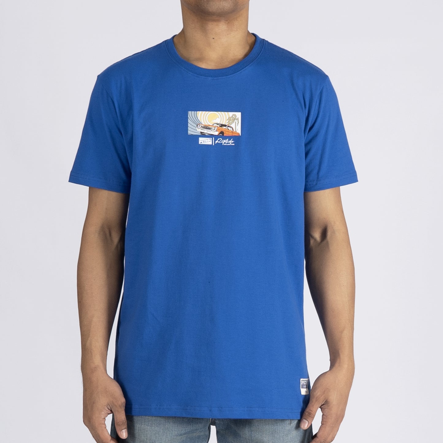 Petrol Basic Tees for Men Slim Fitting Shirt CVC Jersey Fabric Trendy fashion Casual Top True Blue T-shirt for Men 126688-U (True Blue)