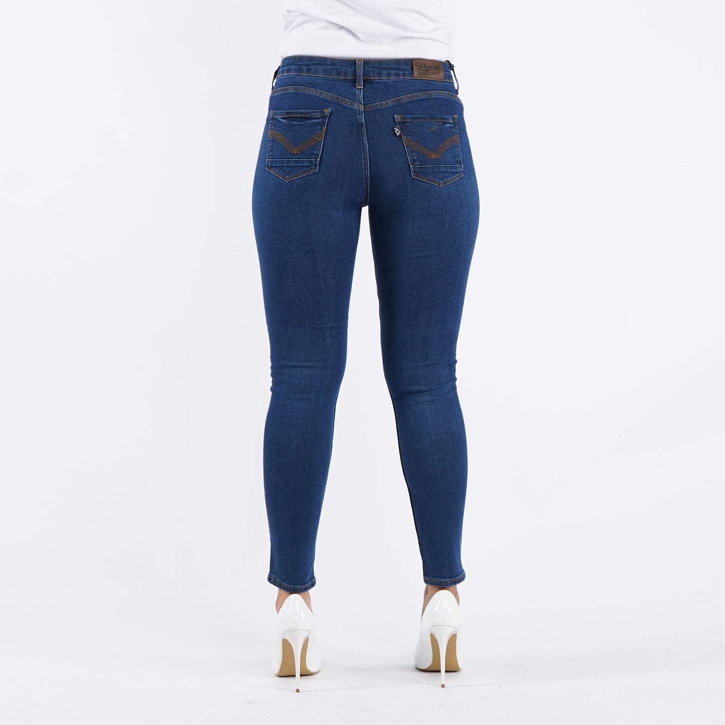 Petrol Basic Denim Pants for Ladies Super Skinny Fitting Extreme Skinny Hi Rise Trendy fashion Casual Bottoms Medium Shade Jeans for Ladies 147075-U (Medium Shade)