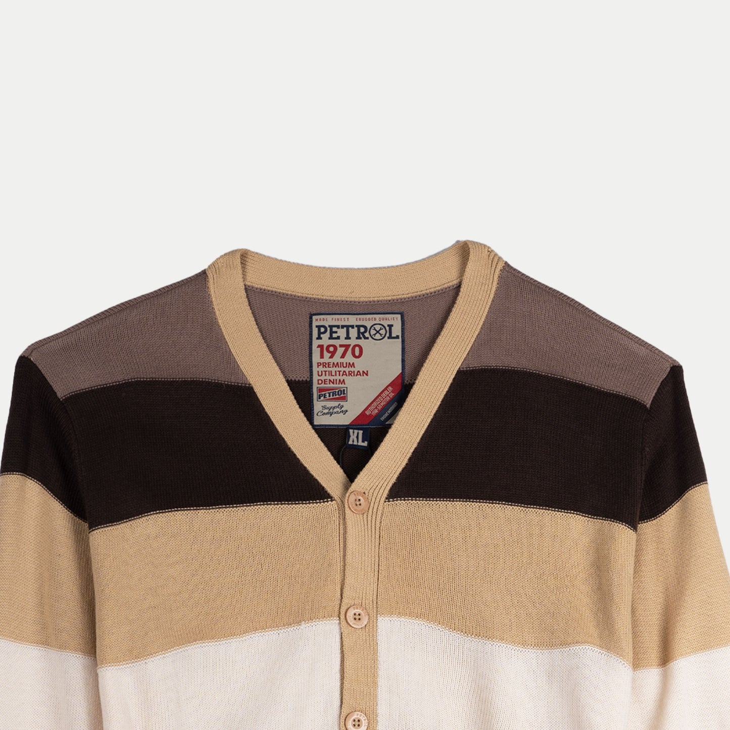 Petrol Men's Basic Jacket Slim Fitting Cotton Fabric Sweatshirt Trendy fashion Casual Top Light Brown Jacket for Men 138140 (Light Brown)