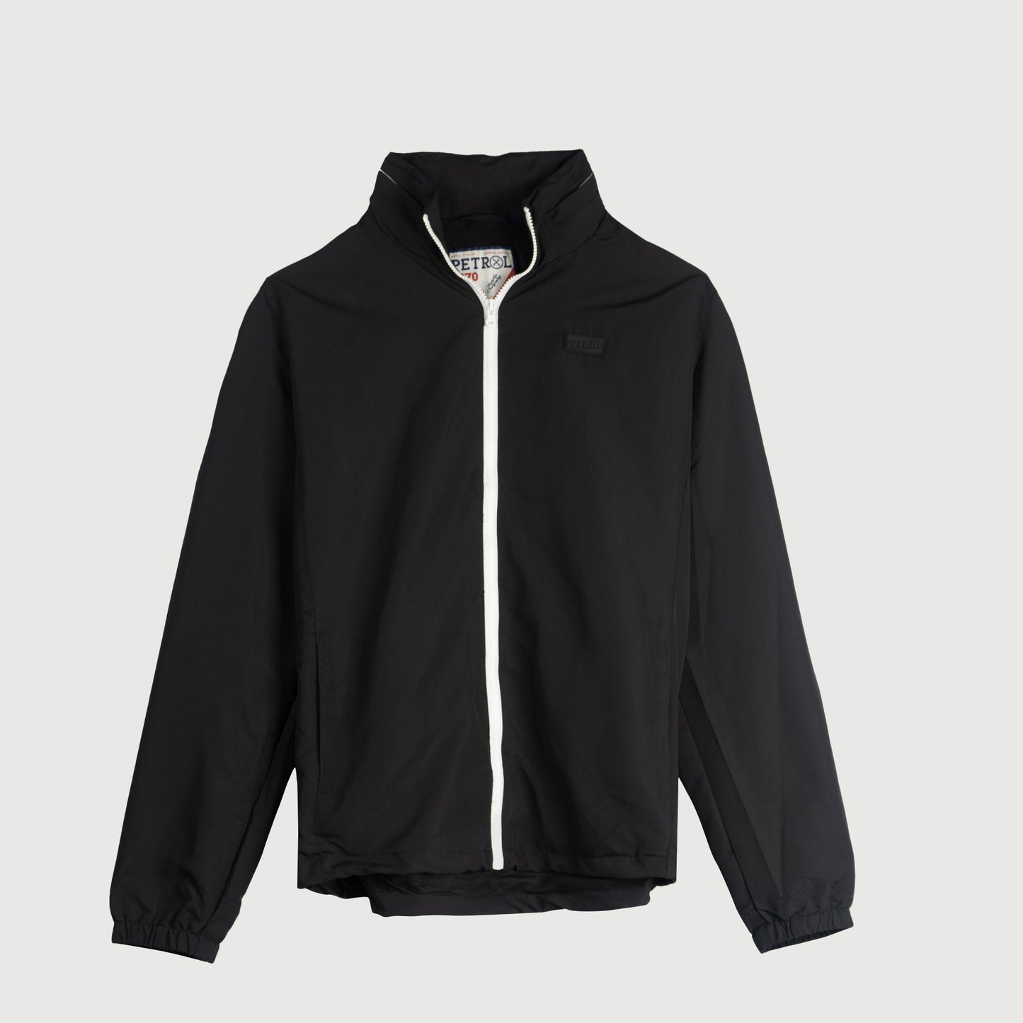 Petrol Basic Jacket for Men Regular Fitting Nylon Fabric Trendy fashion Casual Top Black Jacket for Men 130689 (Black)