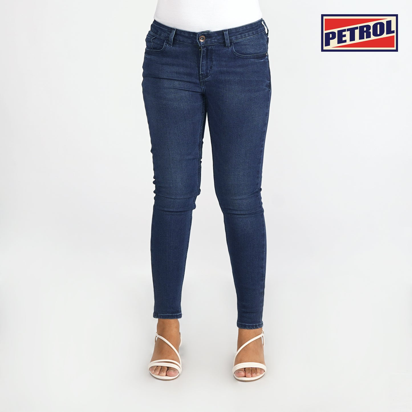Petrol Basic Denim Pants for Ladies Super Skinny Fitting Extreme Skinny Hi Rise Trendy fashion Casual Bottoms Dark Shade Jeans for Ladies 147504-U (Dark Shade)