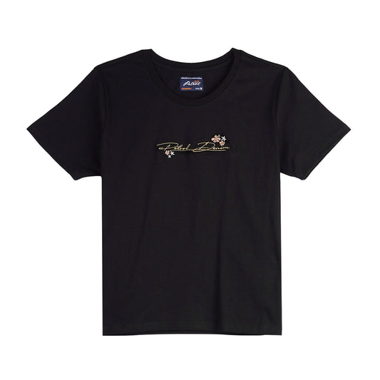 Petrol Basic Tees for Ladies Boxy Fitting Shirt CVC Jersey Fabric Trendy fashion Casual Top Black T-shirt for Ladies 148591-U (Black)
