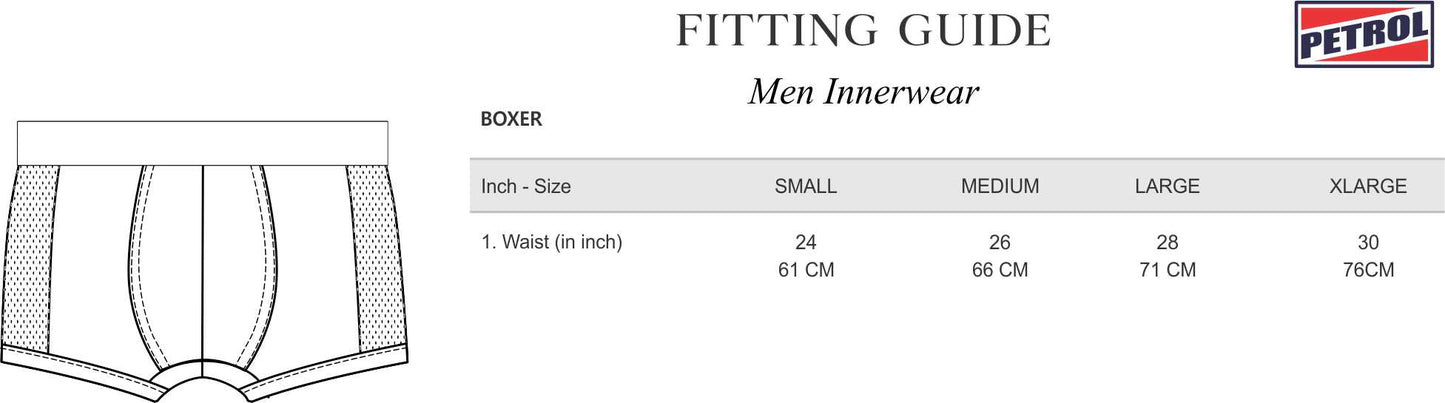 Petrol Men's Basic Boxer Brief Accessories Innerwear for Men 3-in-1 Cotton Boxer Brief for Men 94857 (Black)